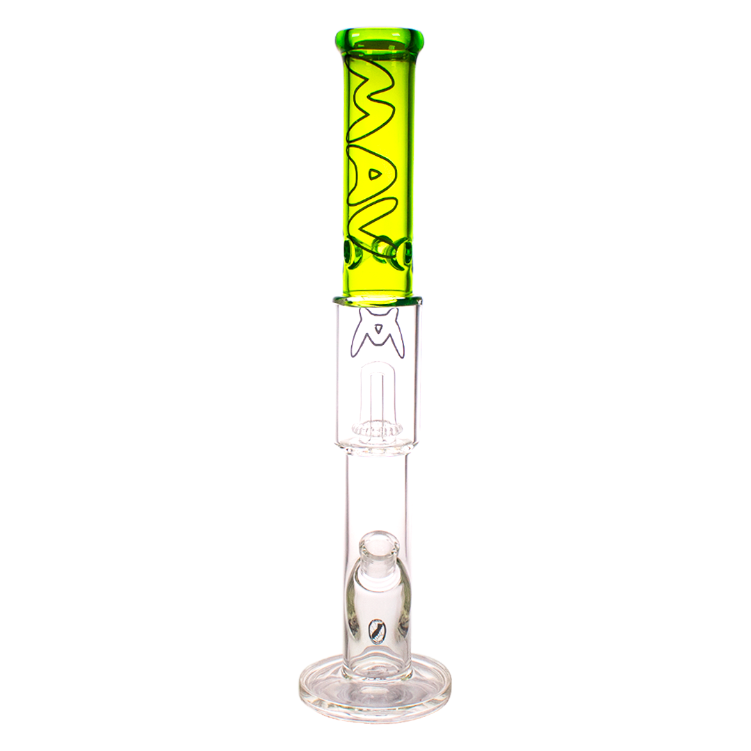 MAV Glass - THE SONORA 20" Bong with Showerhead Percolator, Clear Glass, Front View