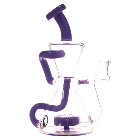 MAV Glass - The Yosemite Recycler Bong in Purple with Vortex Percolator and 9" Height