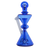 MAV Glass - The Zuma Recycler Dab Rig in Blue/White, 9" with Cyclone Percolator, Front View