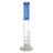 MAV Glass - Blue Triple Honeycomb Straight Tube Bong, 18" Height, 50mm Diameter