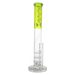 MAV Glass 18" Triple Honeycomb Straight Tube Bong with Clear Glass and Green Accents