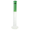 MAV Glass - Triple Honeycomb Straight Tube Bong in Seafoam, 18" Height, Front View on White Background