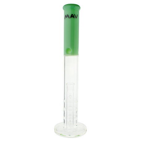 MAV Glass - Triple Honeycomb Straight Tube Bong in Seafoam, 18" Height, Front View on White Background