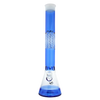 MAV Glass - Blue Wig Wag Beaker Bong, 18" Height, 50mm Diameter, Front View on White Background