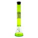 MAV Glass - Wig Wag Beaker Bong in Neon Green, 18" Tall, 50mm Diameter, Front View