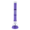 MAV Glass - Purple Wig Wag Beaker Bong, 18" Tall, 50mm Diameter, Front View