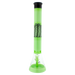 MAV Glass - Wig Wag Beaker Bong in Slime Green, 18" Tall with 50mm Diameter, Front View