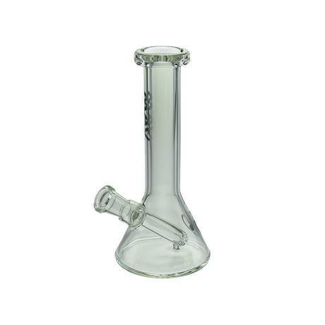 MAV Glass Mini Slim Neck Beaker in Clear, Portable 8" Dab Rig with Glass on Glass Joint