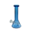 MAV Glass Mini Slim Neck Beaker in Ink Blue, 8" height, 14mm joint, portable design, front view