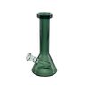 MAV Glass Mini Slim Neck Beaker in Transparent Black, 8" tall, portable design, glass on glass joint