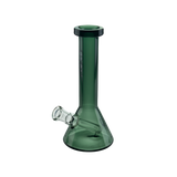MAV Glass Mini Slim Neck Beaker in Transparent Black, 8" tall, portable design, glass on glass joint