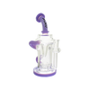 MAV Glass Monterey Recycler Dab Rig with Purple Accents and Vortex Percolator - Front View
