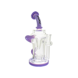 MAV Glass Monterey Recycler Dab Rig with Purple Accents and Vortex Percolator - Front View