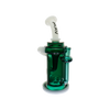 MAV Glass Monterey Recycler Dab Rig in Teal, 8.25" with Vortex Percolator, Side View