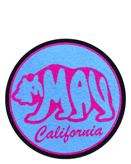 MAV Glass Moodmat Rubber Dab Mat with Cali Bear design in vibrant colors, perfect for dab rig setup