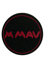 MAV Glass Moodmat Rubber Dab Mat in black with red logo, top view, perfect for dab rig accessories.