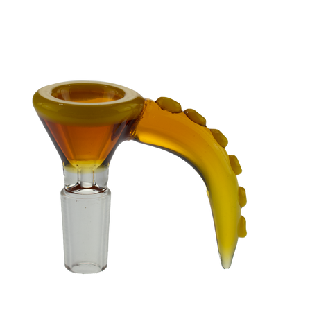 MAV Glass Ooze 14mm Octopus Tentacle Bowl, side view on white background, fits glass on glass joints