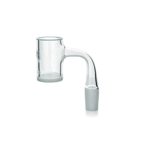 MAV Glass Opaque Base Quartz Banger - Clear 25mm Banger Hanger for Dab Rigs, Side View