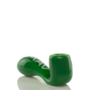 MAV Glass Pocket Sherlock in Forest Green, compact 3.5" hand pipe, angled side view on white
