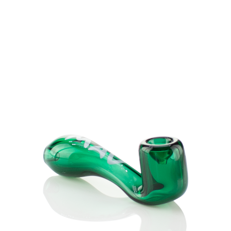 MAV Glass Pocket Sherlock in Teal - Compact 3.5" Hand Pipe for Concentrates, Side View