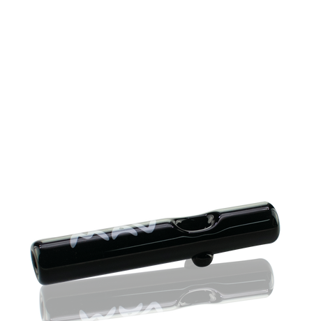 MAV Glass Pocket Steamroller in Black - Compact 4" Hand Pipe for Concentrates, Side View