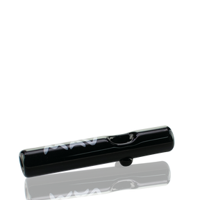 MAV Glass Pocket Steamroller in Black - Compact 4" Hand Pipe for Concentrates, Side View