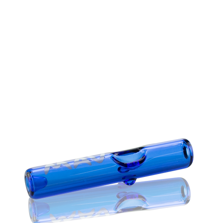 MAV Glass Pocket Steamroller in Ink Blue - Compact 4" Hand Pipe for Concentrates, Side View