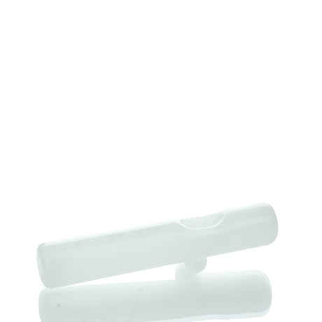 MAV Glass Pocket Steamroller in White - Compact 4" Hand Pipe for Concentrates, Side View