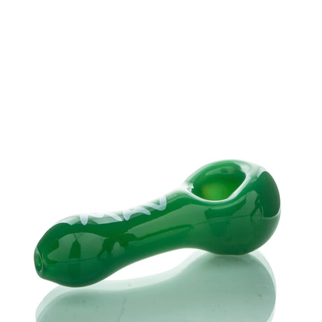 MAV Glass Professional Hand Pipe in Forest Green, 4" Spoon Design, Portable and Compact