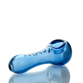 MAV Glass Ink Blue Professional Hand Pipe - 4" Compact Beaker Design with Deep Bowl