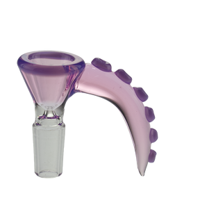 MAV Glass Purple 14mm Octopus Tentacle Bowl side view on white background