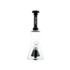 MAV Glass Pyramid Hourglass Bong in Black with Slitted Pyramid Percolator - Front View