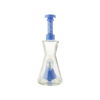 MAV Glass Pyramid Hourglass Bong in Lavender with Slitted Pyramid Percolator - Front View