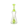MAV Glass Pyramid Hourglass Bong with Slitted Pyramid Percolator, 10" Beaker Design, Front View