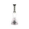 MAV Glass Pyramid Hourglass Bong with Slitted Pyramid Percolator, 10" Tall, 14mm Joint - Front View