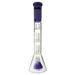 MAV Glass Purple Pyramid to Double UFO Beaker Bong Front View on White Background