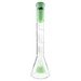 MAV Glass Pyramid to Double UFO Beaker Bong in Seafoam, 18" height, 18-19mm joint, front view