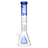 MAV Glass Pyramid To Single UFO Beaker in Ink Blue, 15" tall with 18-19mm Joint Size