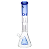 MAV Glass Pyramid To Single UFO Beaker in Ink Blue, 15" tall with 18-19mm Joint Size