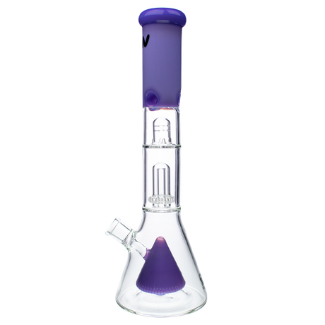 MAV Glass Pyramid To Single UFO Beaker Bong in Purple with 18-19mm Joint Size