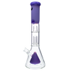 MAV Glass Pyramid To Single UFO Beaker Bong in Purple with 18-19mm Joint Size