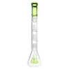 MAV Glass Pyramid To Triple UFO Beaker Bong Front View on Seamless White Background