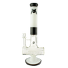 MAV Glass 17" Quintuple Shower Inline Rim Perc Bong in Black, Front View on White Background
