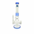 MAV Glass 17" Bong with Quintuple Shower Inline Rim Perc, Blue Accents, Front View
