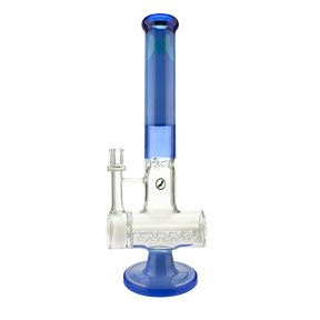 MAV Glass 17" Quintuple Shower Inline Rim Perc Bong in Lavender, Front View on White Background