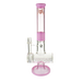 MAV Glass 17" Quintuple Shower Inline Rim Perc Bong in Pink - Front View