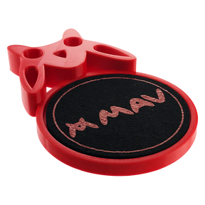 MAV Glass red Bat Stand and Mood Mat in Black, ideal for organizing dab tools