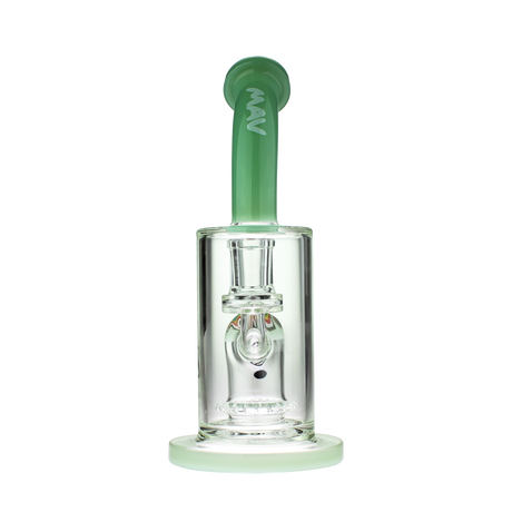 MAV Glass 10" Reversal Wig Wag UFO Bent Neck Dab Rig with 14mm Joint, Front View