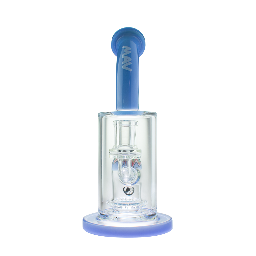 MAV Glass Reversal Wig Wag UFO Bent Neck Dab Rig with Borosilicate Glass, Front View