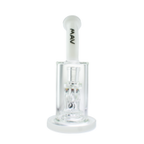 MAV Glass Reversal Wig Wag UFO Bent Neck Dab Rig front view on seamless white background